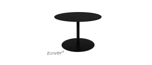 Side Table Snow Black Round M
